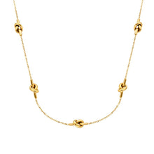 Load image into Gallery viewer, Ava &amp; Sky Stainless Steel Gold Plated Knot Necklace
