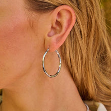 Load image into Gallery viewer, Ava &amp; Sky Stainless Steel Square Profile Twist Hoops
