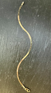 Preloved 14ct Yellow Gold Flat Snake Style Bracelet