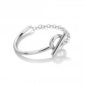 Sterling Silver Linked Half Bangle