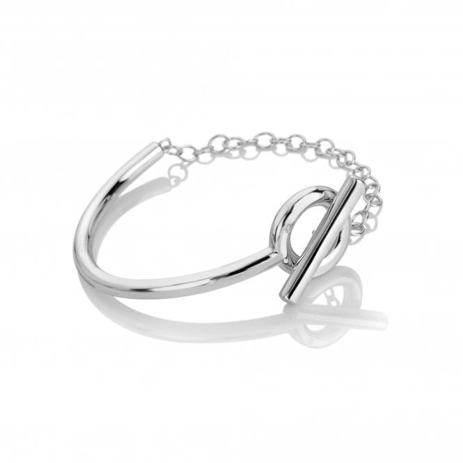Sterling Silver Linked Half Bangle