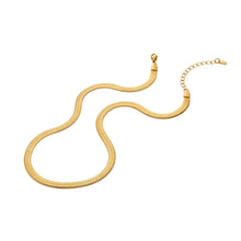 Load image into Gallery viewer, Ava &amp; Sky Stainless Gold Plated Snake Chain  Necklace
