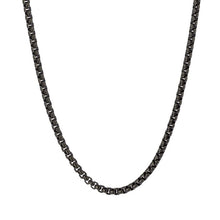 Load image into Gallery viewer, Stainless Steel Fred Bennett IP Black Box Chain Necklace
