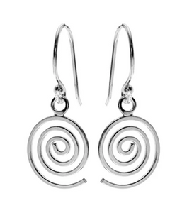 Bria Small Flat Spiral Earrings