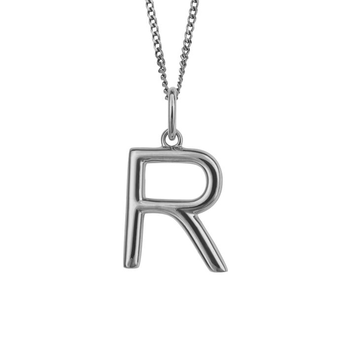 Sterling Silver 'R' Pendant & Chain