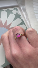 Load and play video in Gallery viewer, 18ct Yellow Gold Pink Tourmaline Ring
