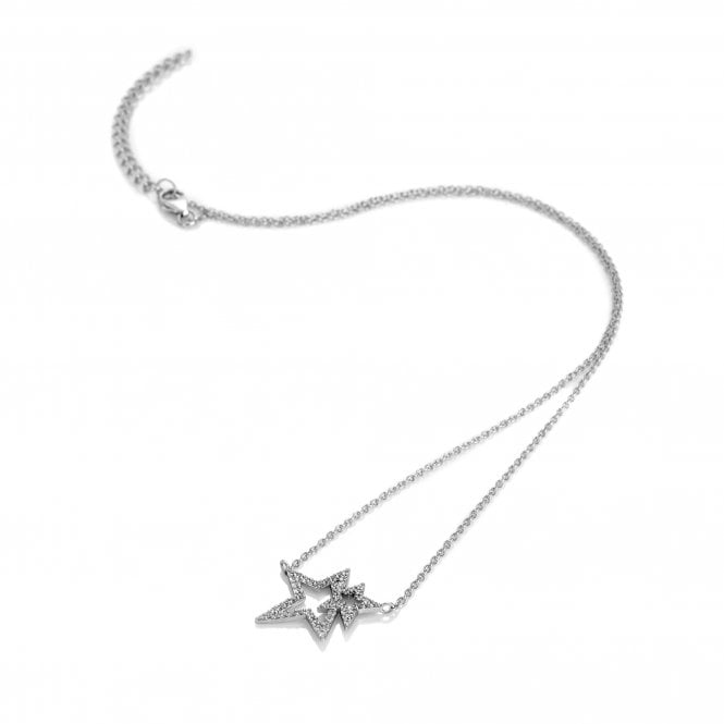 Sterling Silver Shimmer Star Necklace