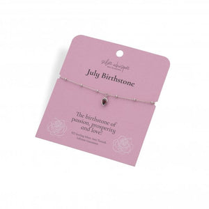Sterling Silver July Bracelet