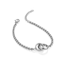 Load image into Gallery viewer, Ava &amp; Sky Stainless Steel Interlocking Circles Bracelet

