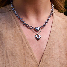 Load image into Gallery viewer, Ava &amp; Sky Stainless Steel Open Heart Necklace
