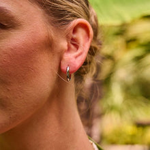 Load image into Gallery viewer, Ava &amp; Sky Stainless Steel Chunky Huggie Hoop Earrings
