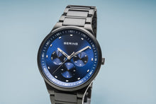 Load image into Gallery viewer, Gents Bering Brushed Black Steel Watch, Sapphire Crystal Glass
