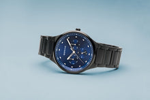Load image into Gallery viewer, Gents Bering Brushed Black Steel Watch, Sapphire Crystal Glass
