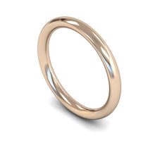 Load image into Gallery viewer, 2mm Traditional Court Wedding Ring, White Gold, Yellow Gold, Rose Gold, Platinum
