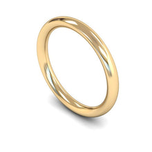 Load image into Gallery viewer, 2mm Traditional Court Wedding Ring, White Gold, Yellow Gold, Rose Gold, Platinum
