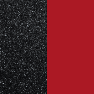 Les Georgettes Glitter Black / Soft Red Vinyl Insert - 12mm Ring