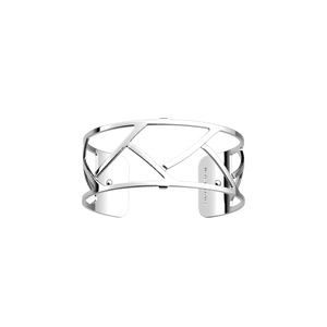 Les Georgettes Tresse 25mm Bangle with a Silver Finish