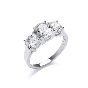 Sterling Silver 'Looks Like Diamonds' Ring