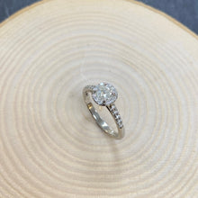 Load image into Gallery viewer, 9ct White Gold Diamond Halo Engagement Ring
