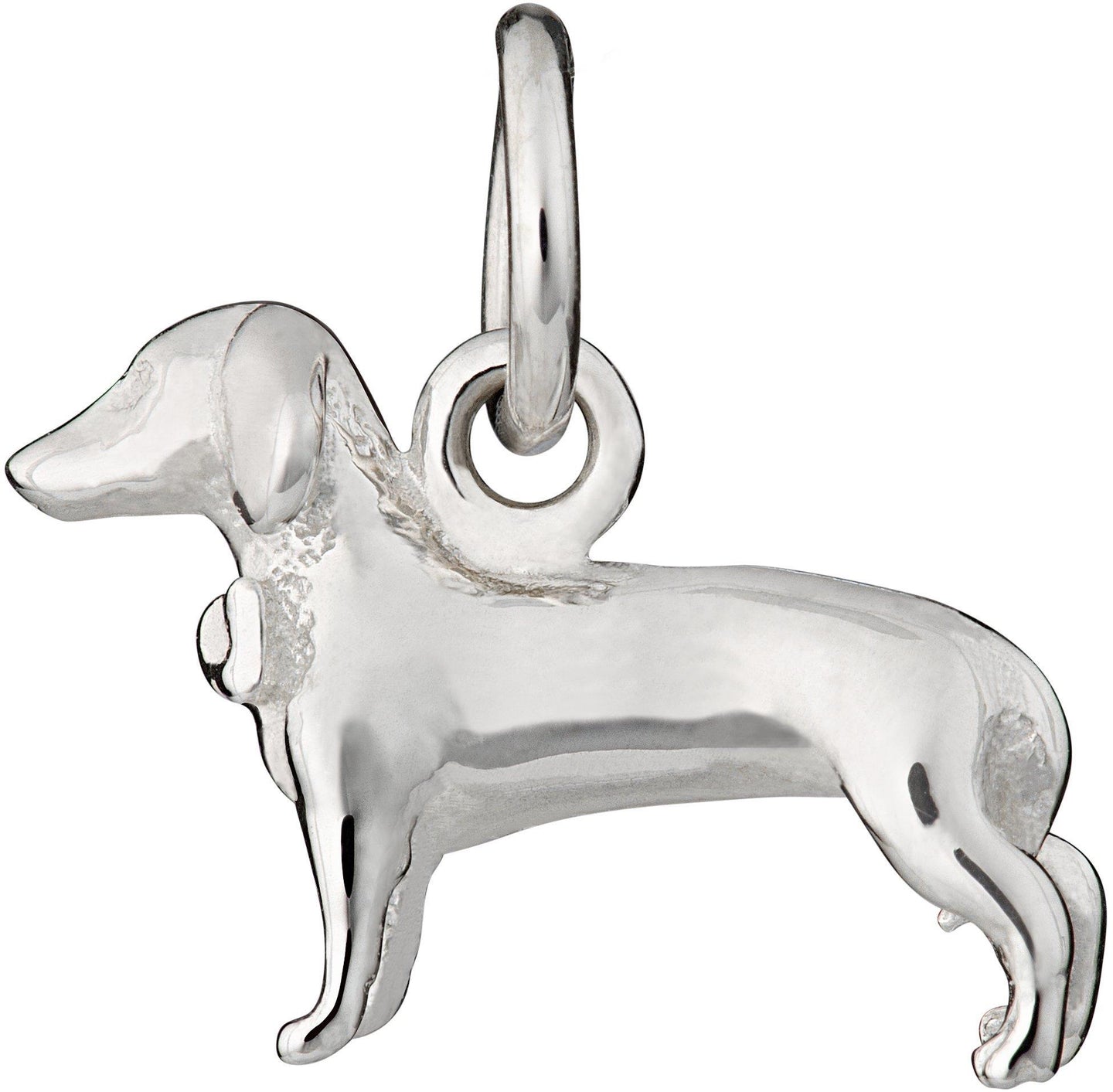 Sterling Silver Sausage Dog Charm/Pendant