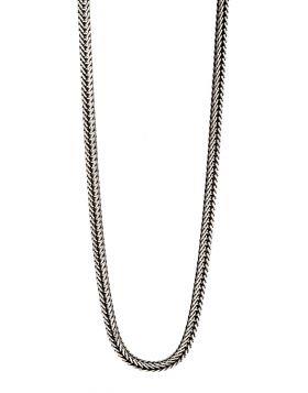 Gent's Oxidised Fox Tail Chain Necklace