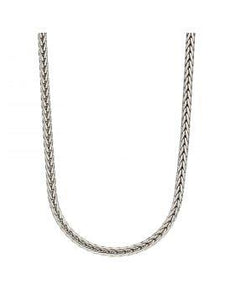 Stainless Steel Plaited Fox Chain Necklace