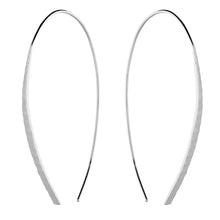 Load image into Gallery viewer, Sterling Silver Tapered Bar Pull Through Earrings

