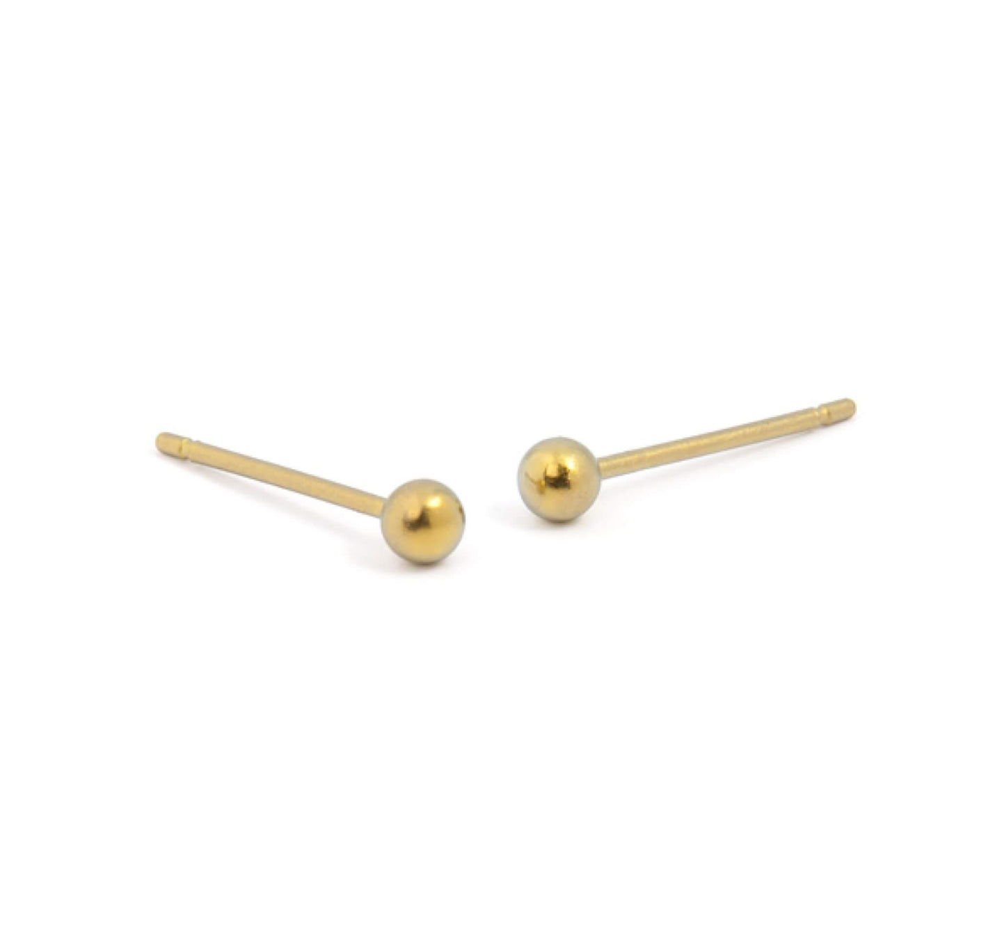 Titanium 3mm Ball Studs Lemon Yellow