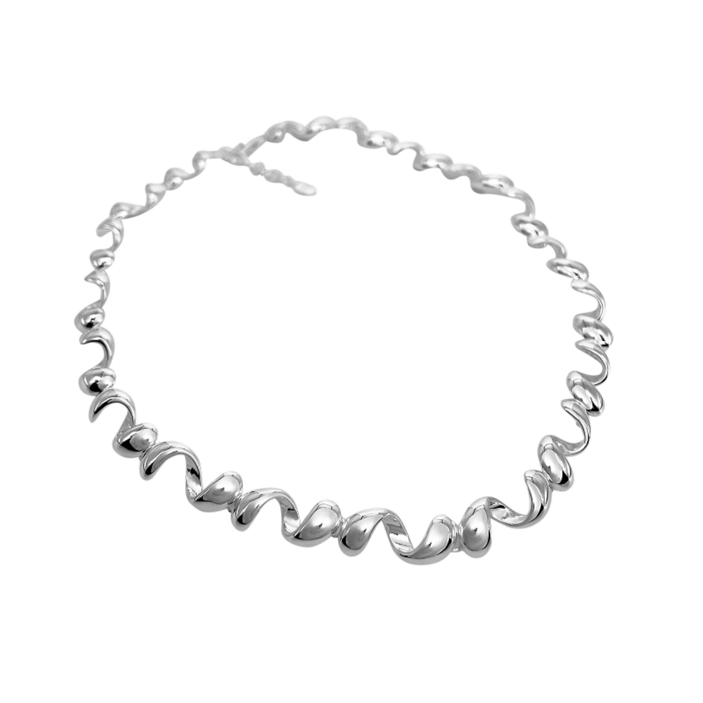 Silver Curly Wurly Necklace