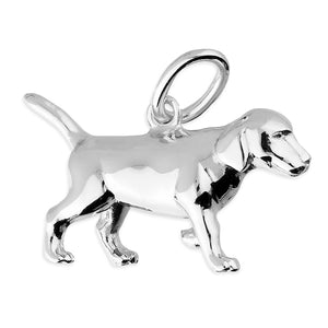 Sterling Silver Puppy Dog Charm / Pendant