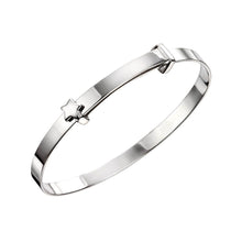 Load image into Gallery viewer, Sterling Silver Star Christening Bangle
