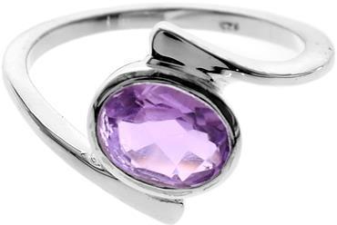 Sterling Silver Abstract Amethyst Ring
