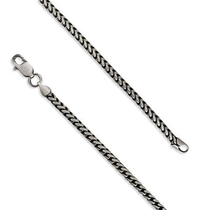 Sterling Silver Oxidised Gents Chain