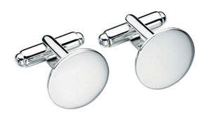 Sterling Silver Round Cufflinks