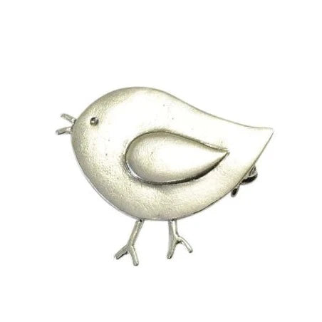 Silver online robin brooch