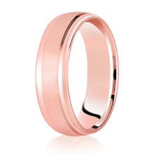 Load image into Gallery viewer, Brushed Centre Court Band with Half round diamond cut edge
