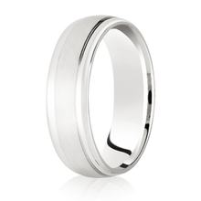 Load image into Gallery viewer, Brushed Centre Court Band with Half round diamond cut edge
