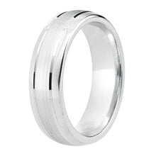 Load image into Gallery viewer, Satin Finish Court Band With Diamond Cut Grooves
