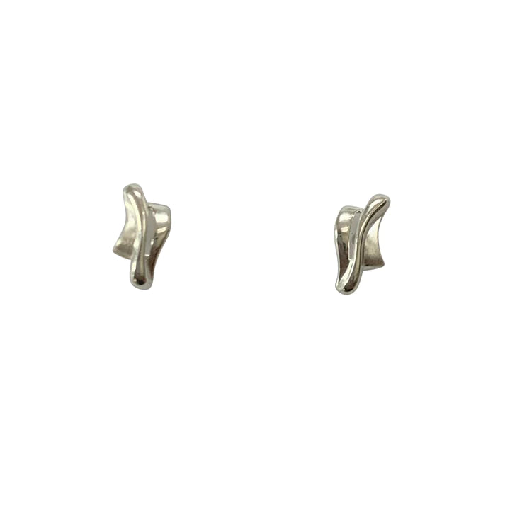 Sterling Silver Twist Stud Earrings