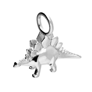 Sterling Silver Stegosaurus Dinosaur Pendant & Chain