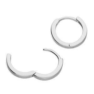 Sterling Silver Plain Huggie Hoop Earrings
