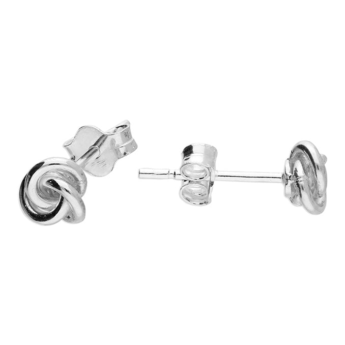 Sterling Silver Small Knot Studs