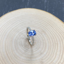 Load image into Gallery viewer, Platinum Ceylon Blue Sapphire &amp; Diamond Ring
