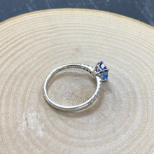 Load image into Gallery viewer, Platinum Ceylon Blue Sapphire &amp; Diamond Ring
