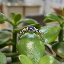 Load image into Gallery viewer, Sterling Silver Opal, Sapphire &amp; Diamond Ring
