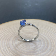 Load image into Gallery viewer, Platinum Ceylon Blue Sapphire &amp; Diamond Ring
