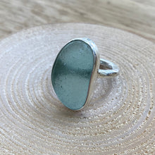 Load image into Gallery viewer, Handmade Sterling Silver Large Sea Glass Ring
