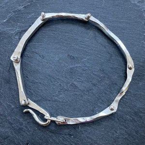 Handmade Sterling Silver Rustic Bracelet