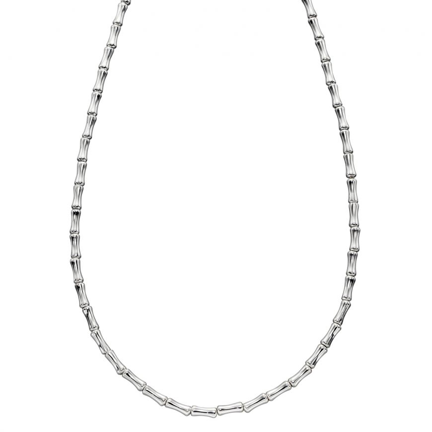Sterling Silver Bamboo Necklace