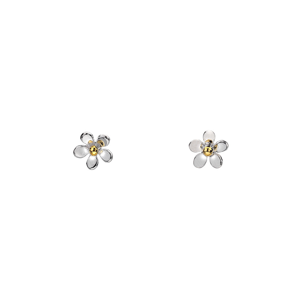 Daisy Stud Earrings In Sterling Silver